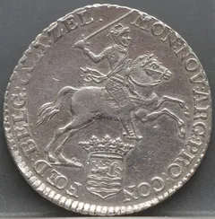 ½ Zilveren Rijder (Dukaton) 1790 – Zeeland voorzijde, ½ zilveren rijder / ½ dukaton
