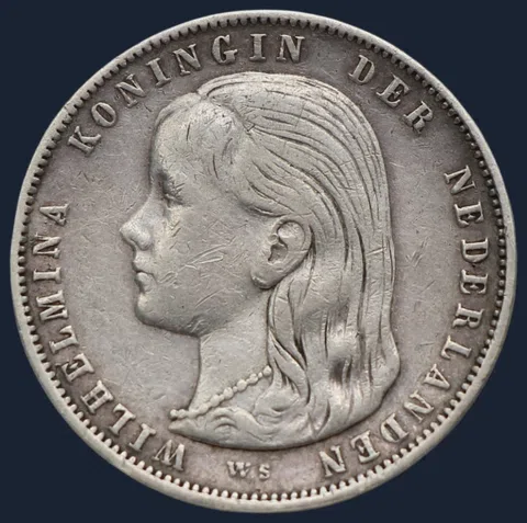 1 Gulden 1896 Nederland Wilhelmina - zeldzaam