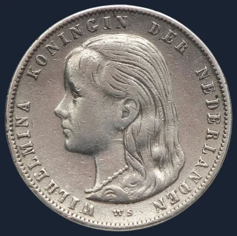 1 Gulden 1896 Wilhelmina - zeldzaam