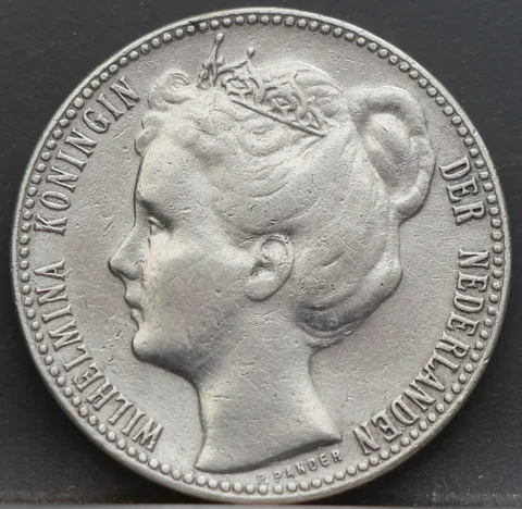 1 Gulden 1905 Wilhelmina — Zilver
