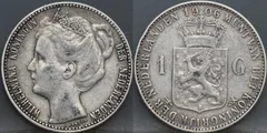 1 Gulden 1906 Wilhelmina — Zilver detail 2