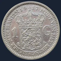 1 Gulden 1917 Wilhelmina 