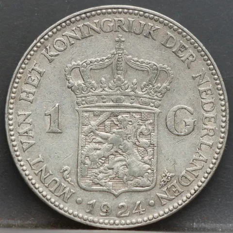 1 Gulden 1924 Wilhelmina - netjes