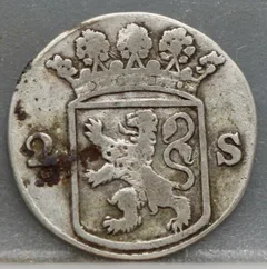 2 Stuiver 1758 Holland — Dubbele Wapenstuiver