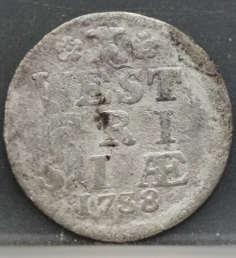 2 Stuiver 1738 West-Friesland — Dubbele Wapenstuiver