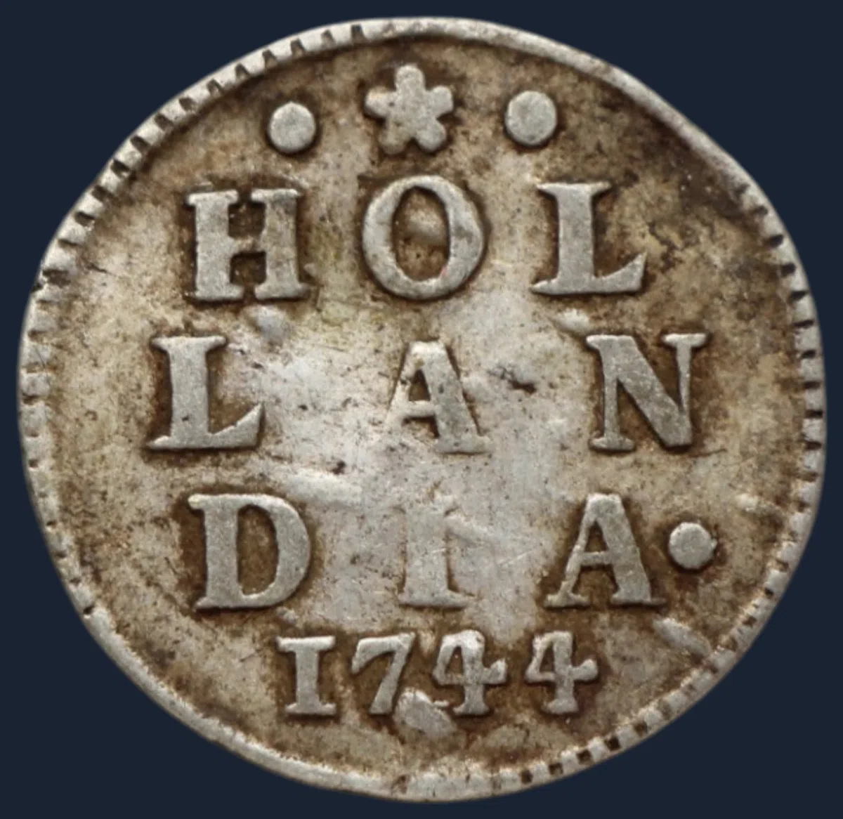 2 Stuiver 1744 Holland — Dubbele Wapenstuiver 1744