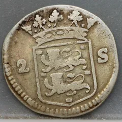 2 Stuiver 1760 — West-Friesland Zilver achterzijde