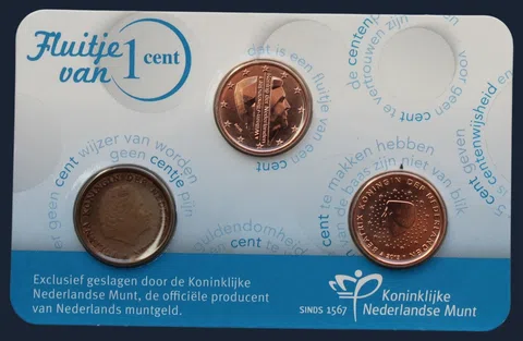 Nederland Combinatie Set Fluitje van een Cent 2015 Coincard