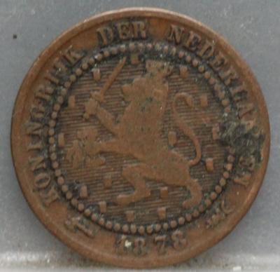 1 Cent 1878 Willem III — Brons