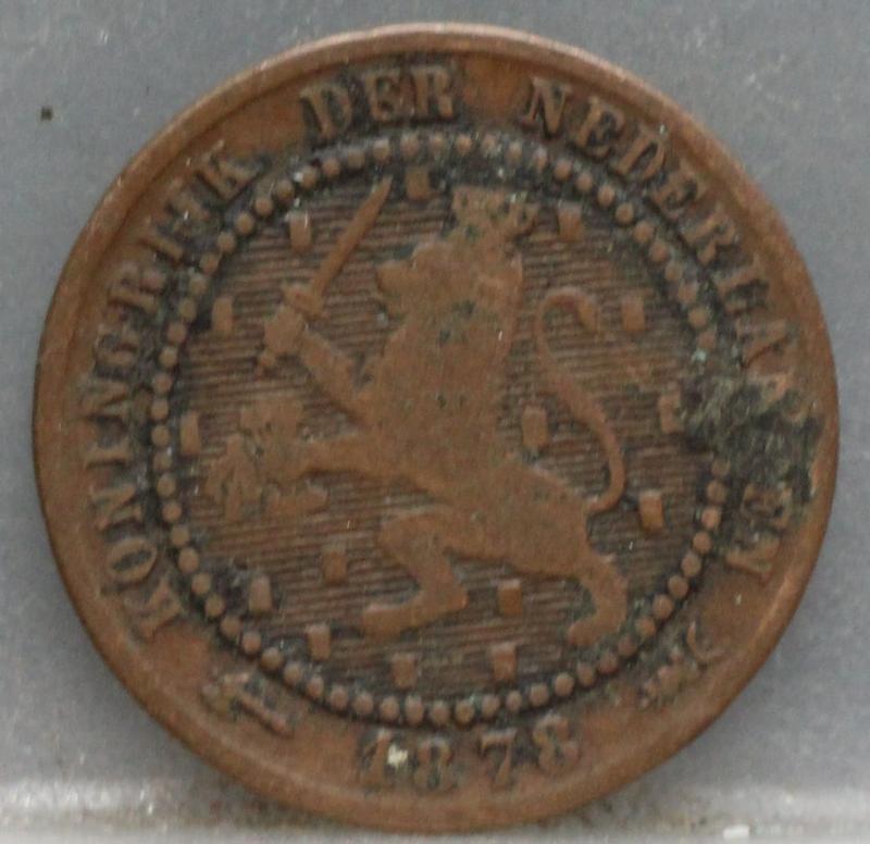 1 Cent 1878 Willem III — Brons voorzijde