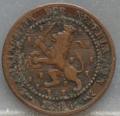 1 Cent 1884 — Willem III Brons voorzijde