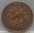 1 Cent 1914 Wilhelmina voorzijde