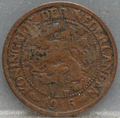 1 Cent 1916 Wilhelmina