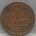 1 Cent 1916 Wilhelmina achterzijde