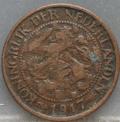 1 Cent 1917 — Brons Wilhelmina voorzijde, Koninkrijk der Nederlanden