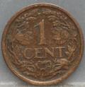 1 Cent 1917 — Brons Wilhelmina achterzijde, Koninkrijk der Nederlanden
