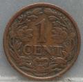1 Cent 1927 Wilhelmina — Brons achterzijde, Nederland