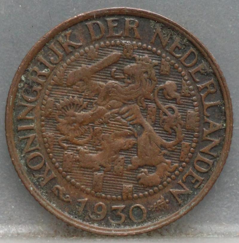 1 Cent 1930 Wilhelmina — Brons voorzijde