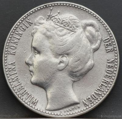 1 Gulden 1905 Wilhelmina — Zilver