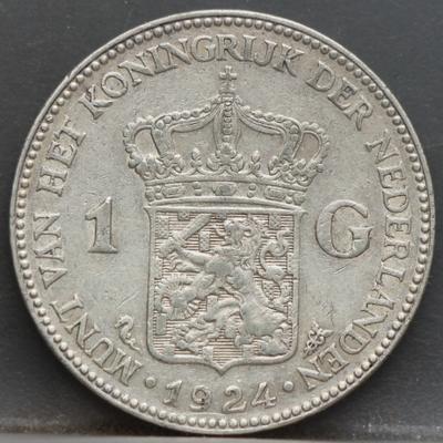 1 Gulden 1924 Wilhelmina - netjes