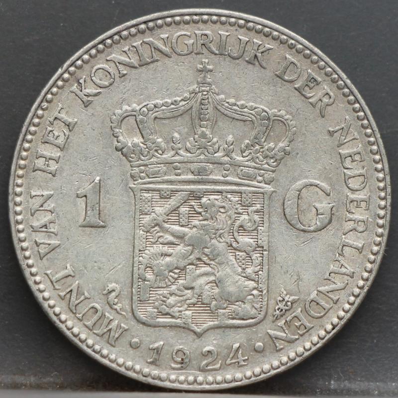 1 Gulden 1924 Wilhelmina - netjes voorzijde