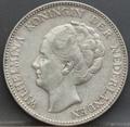1 Gulden 1924 Wilhelmina - netjes achterzijde