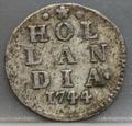 2 Stuiver 1744 Holland — Dubbele Wapenstuiver