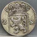 2 Stuiver 1763 Holland — Dubbele Wapenstuiver