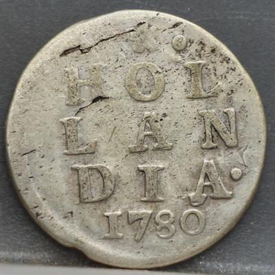 2 Stuiver 1780 Holland — Dubbele Wapenstuiver