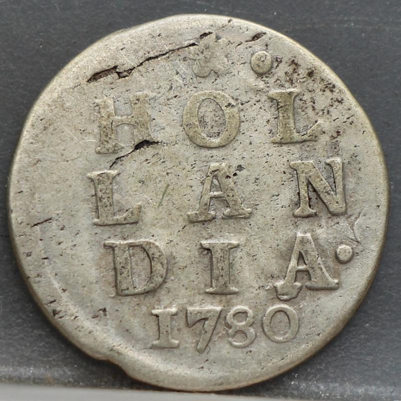 2 Stuiver 1780 Holland — Dubbele Wapenstuiver