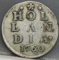 2 Stuiver 1760 Holland — Dubbele Wapenstuiver