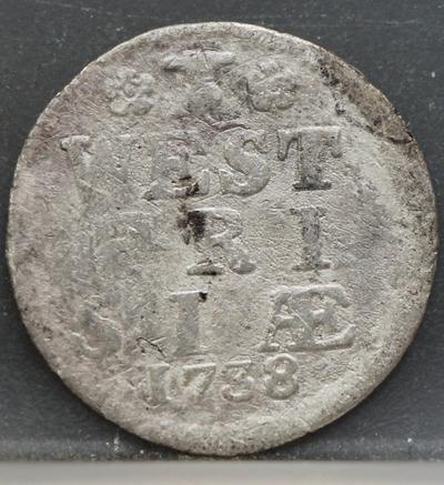 2 Stuiver 1738 West-Friesland — Dubbele Wapenstuiver