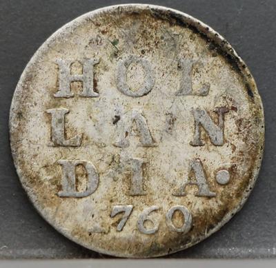 2 Stuiver 1760 Holland — Dubbele Wapenstuiver