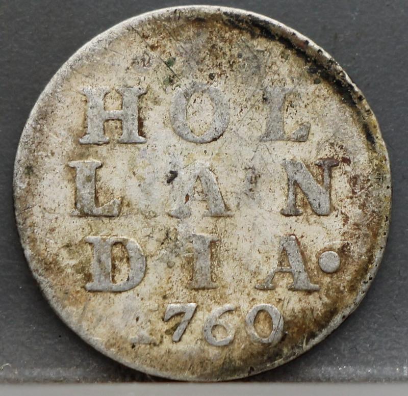 2 Stuiver 1760 Holland — Dubbele Wapenstuiver voorzijde