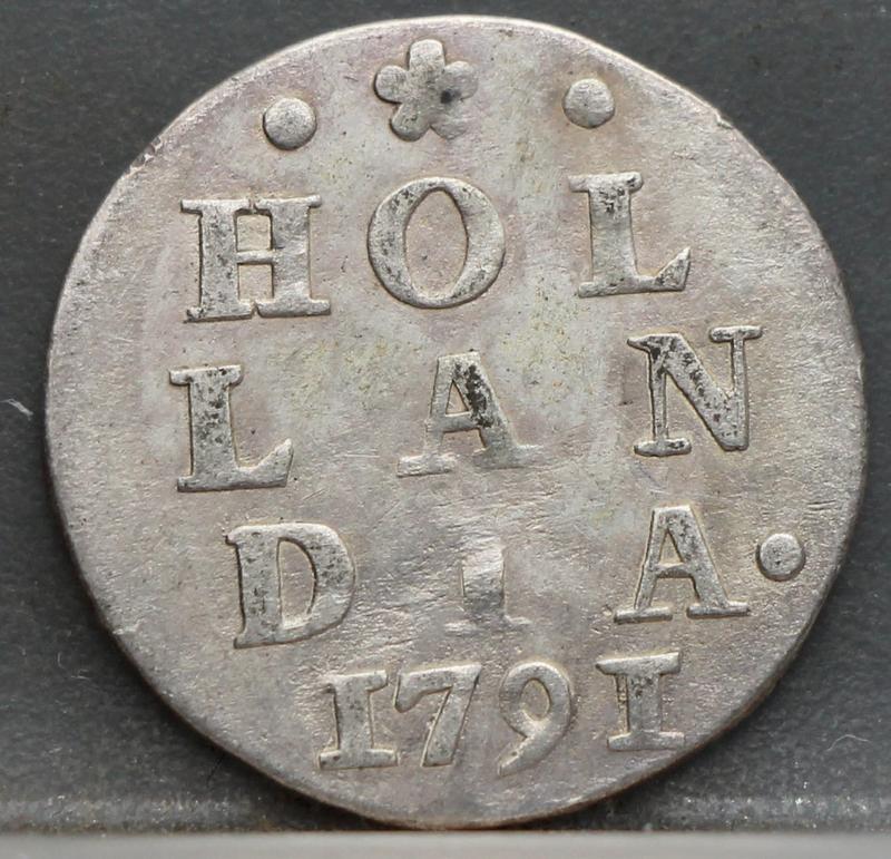 2 Stuiver 1791 Holland — Dubbele Wapenstuiver voorzijde
