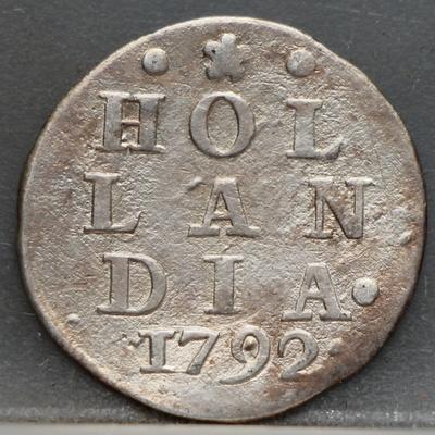 2 Stuiver 1792 — Dubbele Wapenstuiver Holland