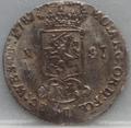 X Stuiver 1787 West-Friesland VOC — Zilver achterzijde, X Stuiver (halve gulden)